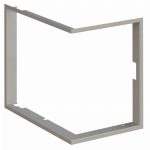 ramme med oppkant til peis med 2 glass hjørne peis rustfritt stål